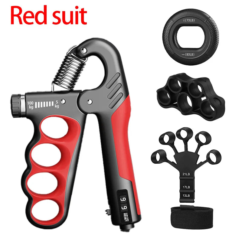 GripPro Adjustable Hand Strengthener (5–100 kg) with LCD Counter
