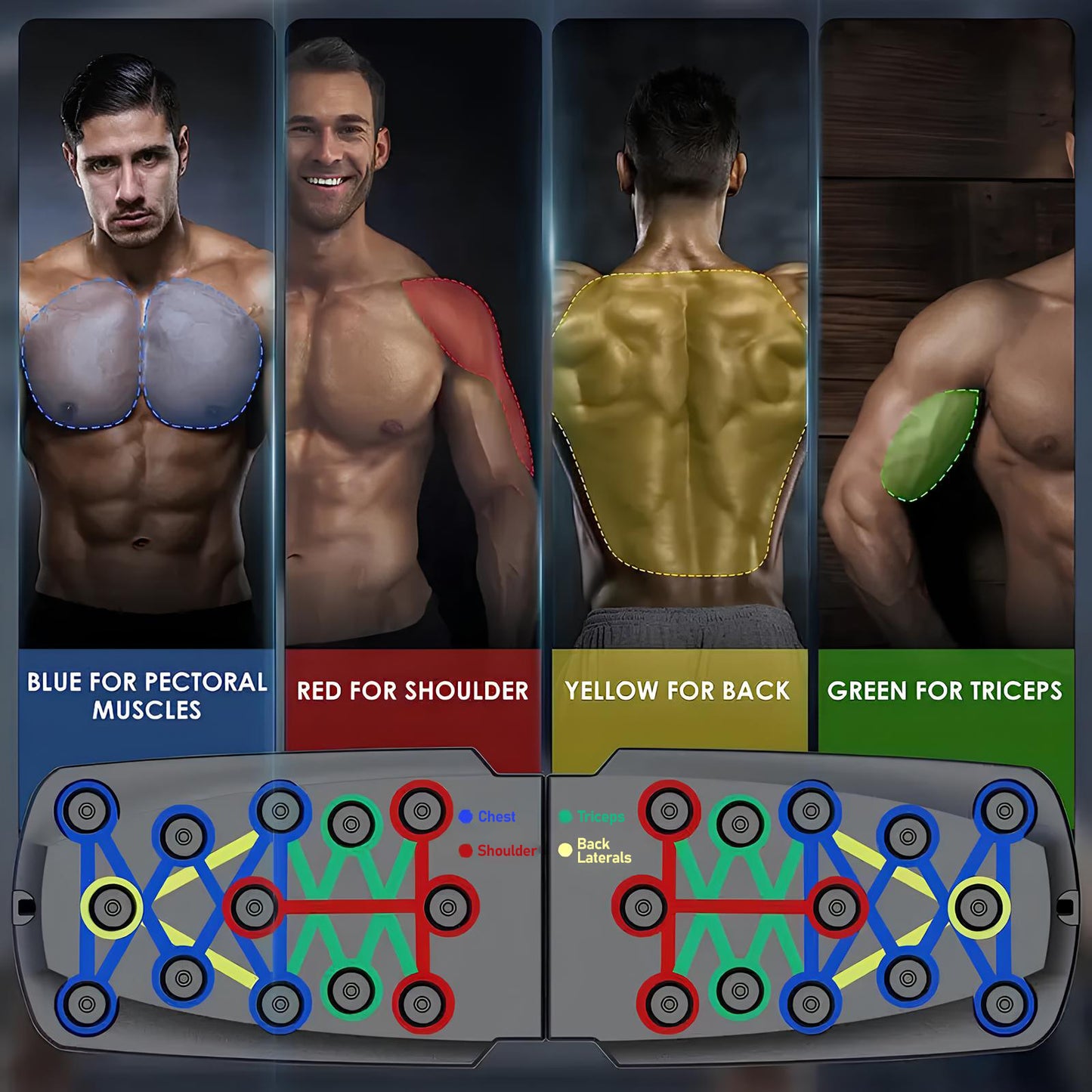 IronGrid Push-Up Board – 12-in-1 Multifunctional Home Workout System