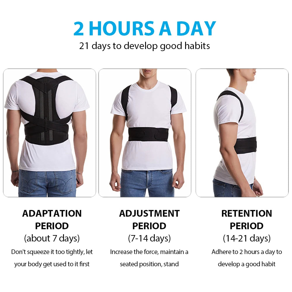 PostureGuard – Adjustable Back Posture Corrector