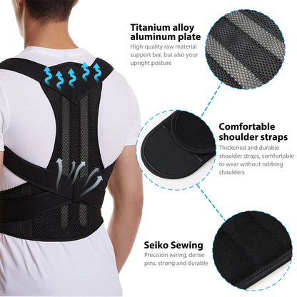 PostureGuard – Adjustable Back Posture Corrector