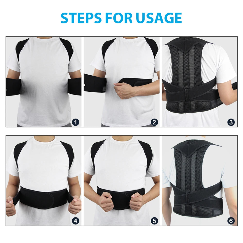 PostureGuard – Adjustable Back Posture Corrector