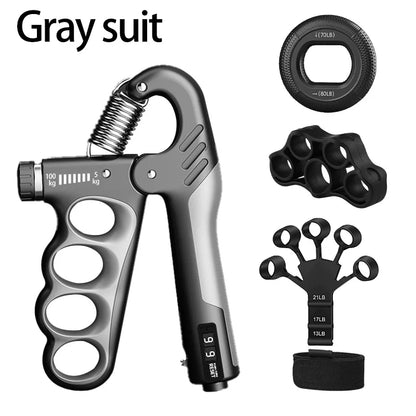 GripPro Adjustable Hand Strengthener (5–100 kg) with LCD Counter