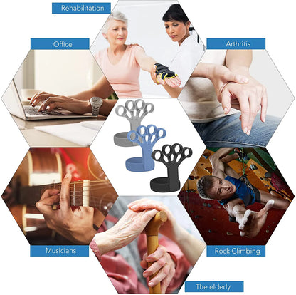 GripFlex™ Finger Trainer – 6-Level Hand Resistance Band for Strength & Rehab