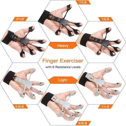GripFlex™ Finger Trainer – 6-Level Hand Resistance Band for Strength & Rehab