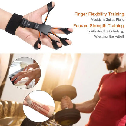 GripFlex™ Finger Trainer – 6-Level Hand Resistance Band for Strength & Rehab