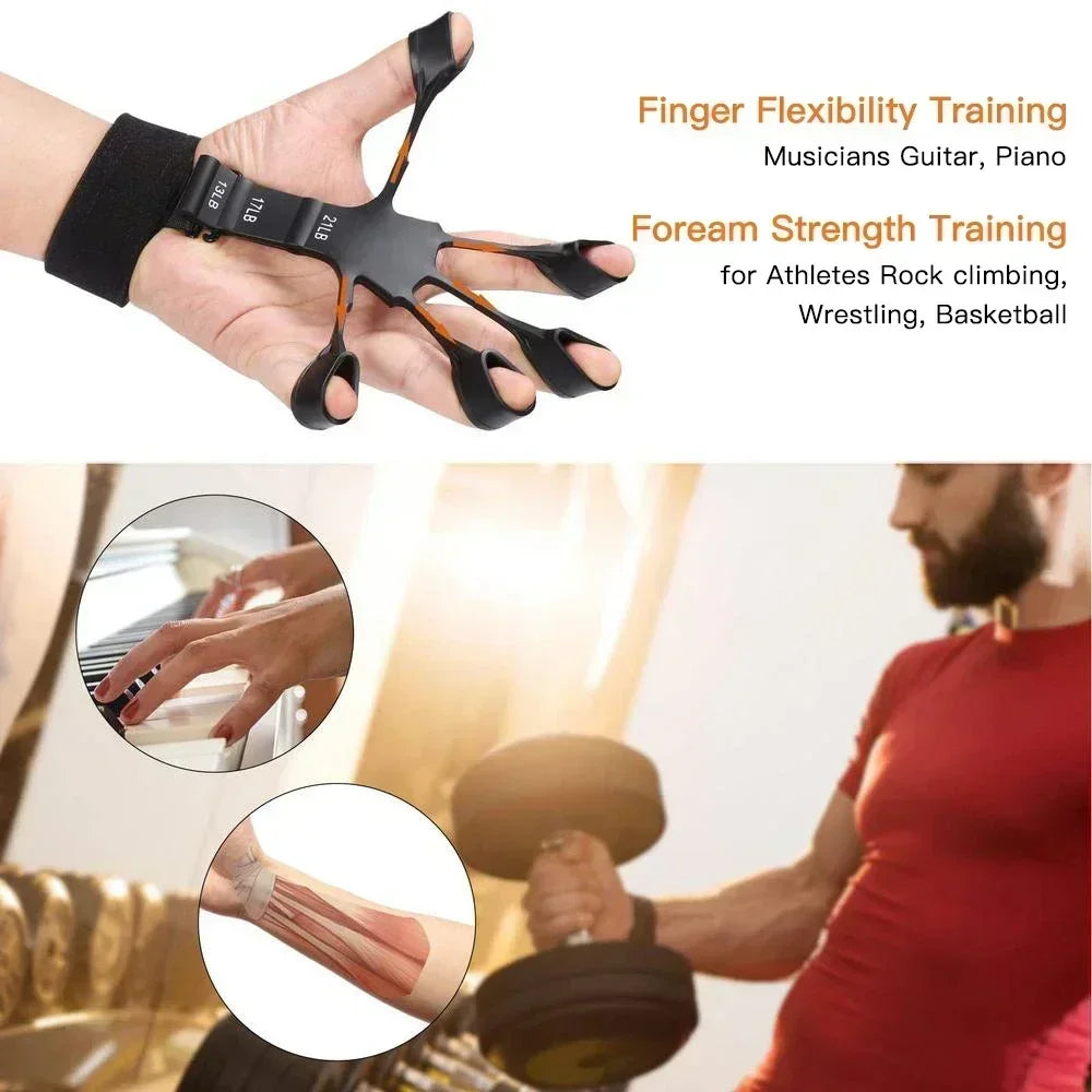 GripFlex™ Finger Trainer – 6-Level Hand Resistance Band for Strength & Rehab