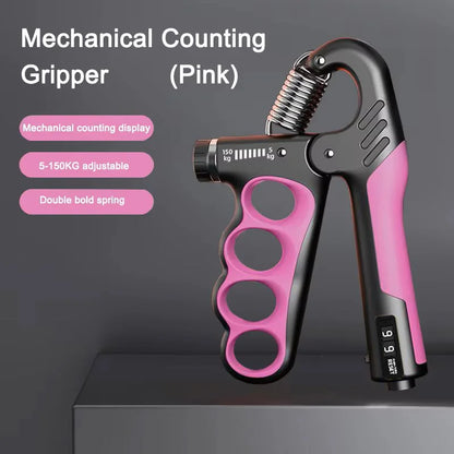 GripPro Adjustable Hand Strengthener (5–100 kg) with LCD Counter