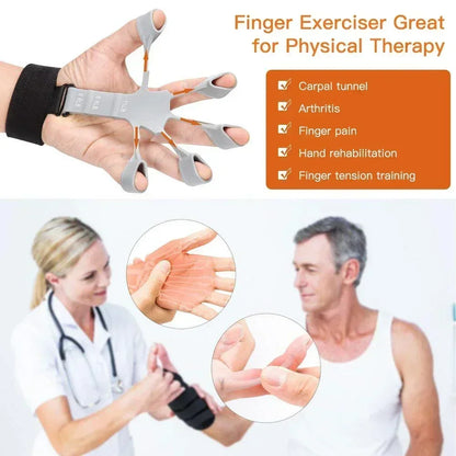 GripFlex™ Finger Trainer – 6-Level Hand Resistance Band for Strength & Rehab