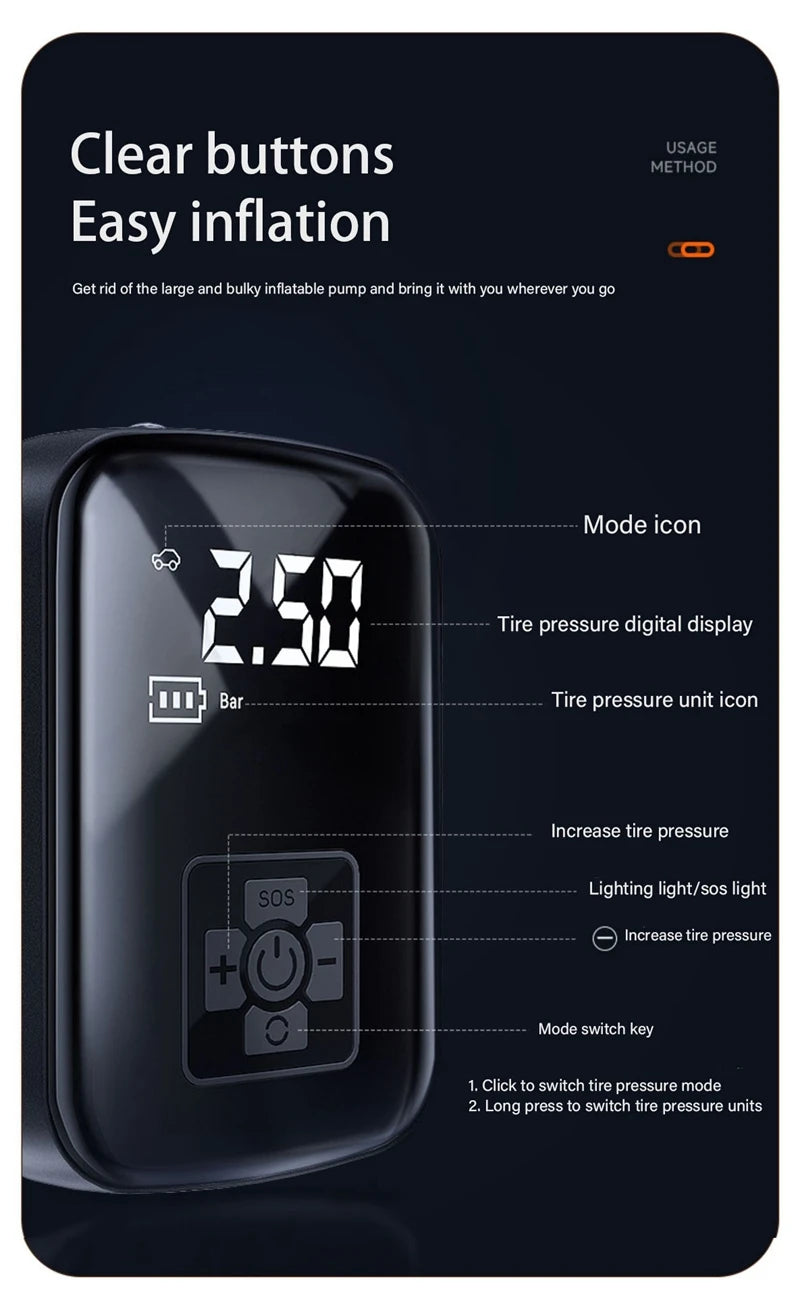 SmartPump X1 – Cordless Air Pump for All Vehicles
