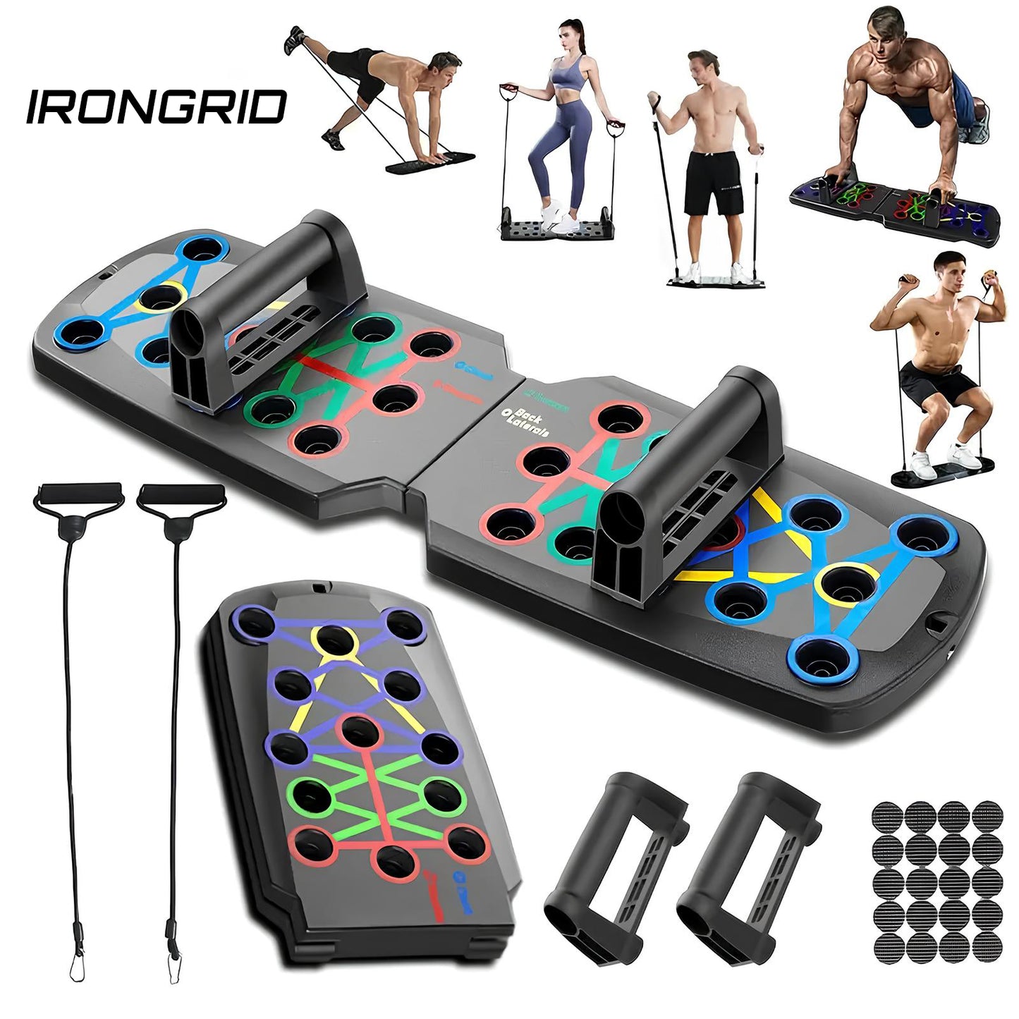 IronGrid Push-Up Board – 12-in-1 Multifunctional Home Workout System